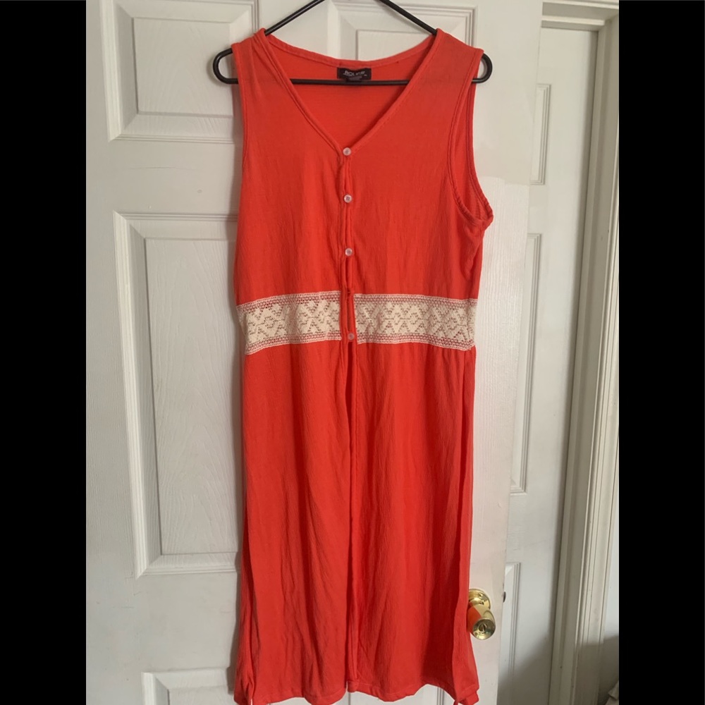 Orange and White long cardigan